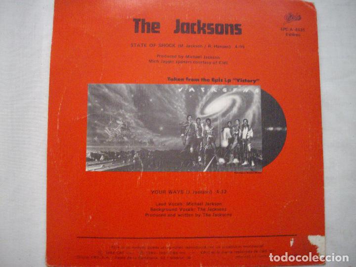 Discos de vinilo: single the jacksons state of shock - Foto 2