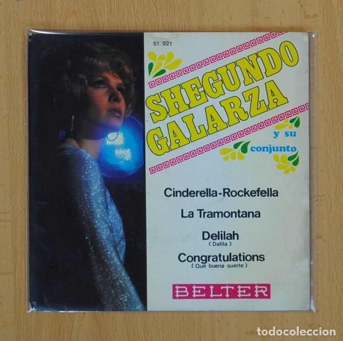Discos de vinilo: SHEGUNDO GALARZA - CINDERELLA-ROCKEFELLA + 3 - EP - Foto 1
