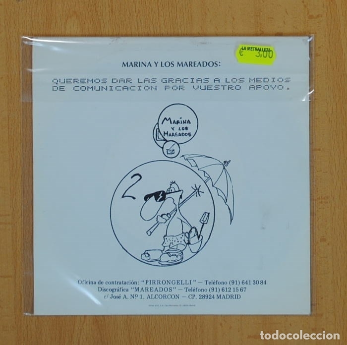 Discos de vinilo: MARINA Y LOS MAREADOS - VACACIONES - SINGLE - Foto 2