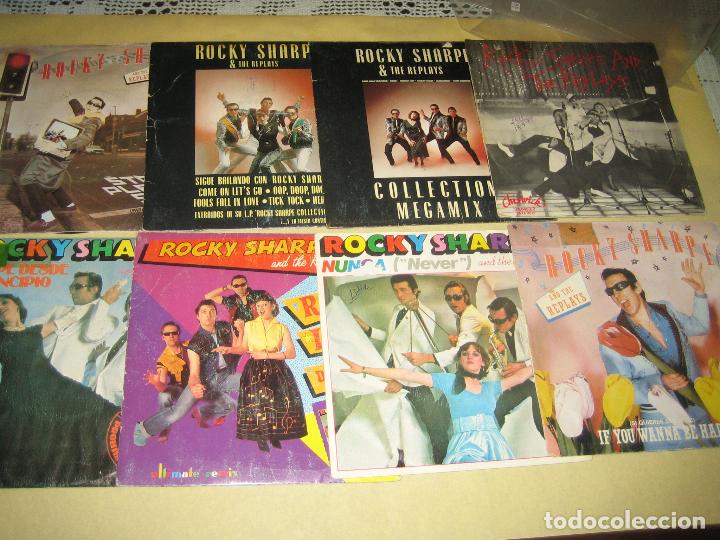 Discos de vinilo: ROCKY SHARPE - LOTE DE 8 SINGLES - Foto 1