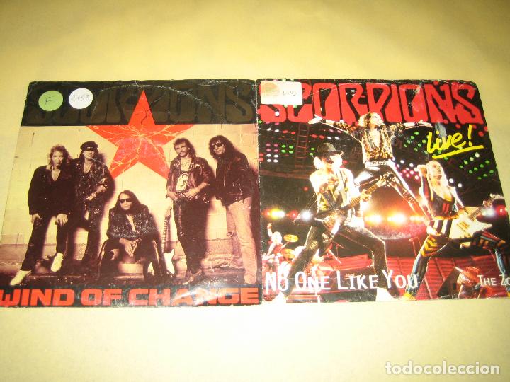 Discos de vinilo: SCORPIONS  - LOTE DE 2 SINGLES - Foto 1