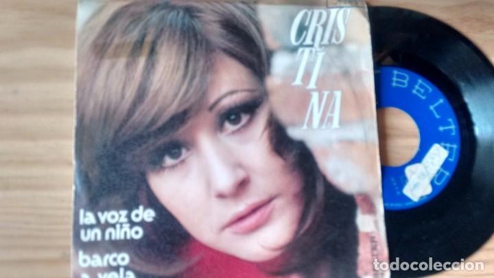 Disques de vinyle: SINGLE(VINILO) DE CRISTINA  A&Ntilde;OS 70