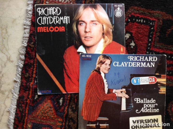 Discos de vinilo: Dos singles de Richard Claydeman - Foto 1