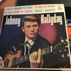 Discos de vinilo: JOHNNY HALLYDAY (C'EST LE MASHED POTATOES +3) EP ESPAÑA 1963 (EPI7)