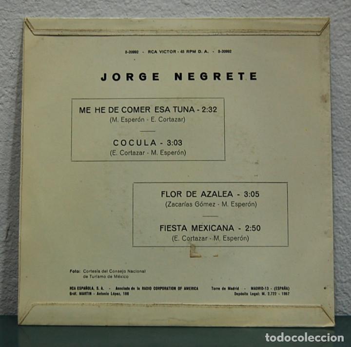 Discos de vinilo: Jorge Negrete. Cocula, flor de azalea, ... . RCA 1967 - Foto 2
