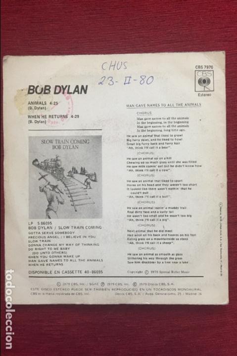 Discos de vinilo: BOB DYLAN. ANIMALS. A&Ntilde;O 1979 - Foto 2