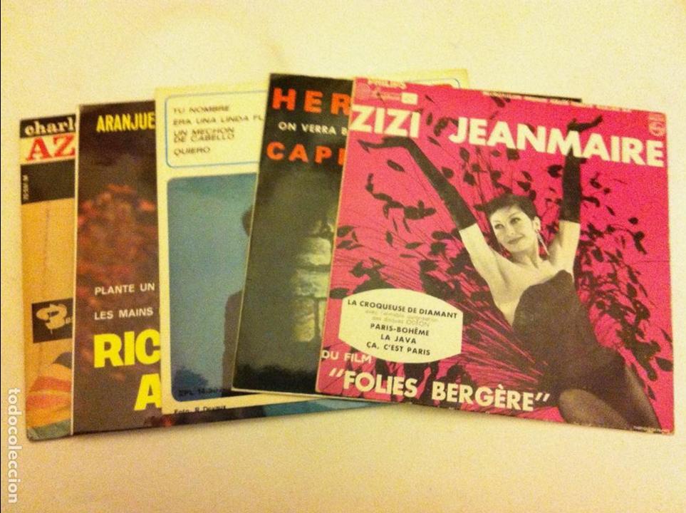Discos de vinilo: cantantes franceses- .lote de 7 - Foto 1
