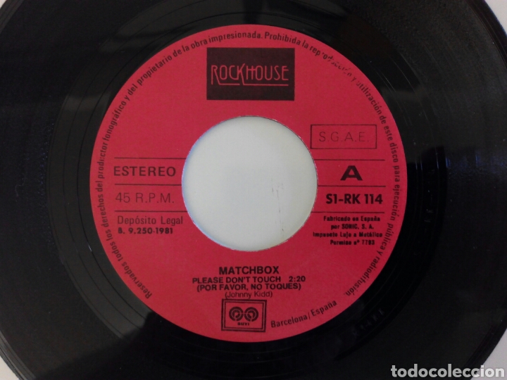 Discos de vinilo: Matchbox 1981 S&oacute;lo disco Please dont touch - Foto 1