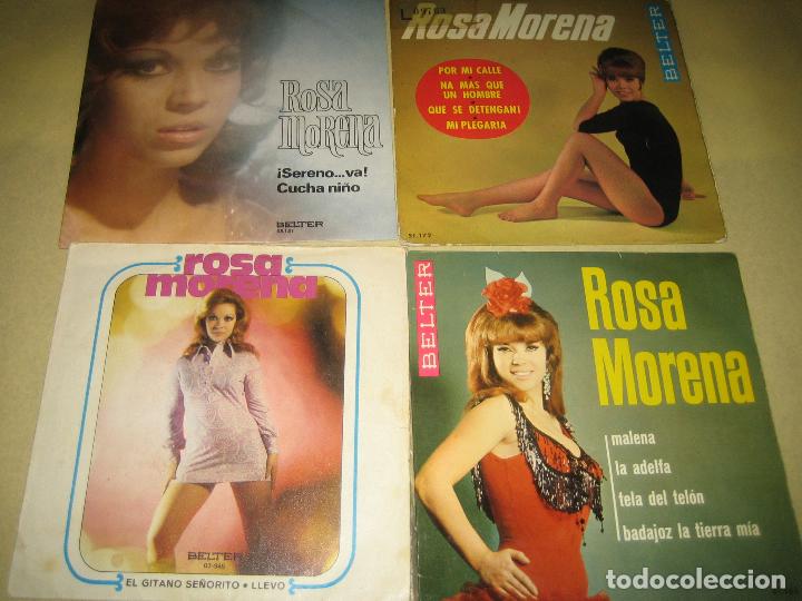 Discos de vinilo: ROSA MORENA - LOTE DE 4 SINGLES - Foto 1