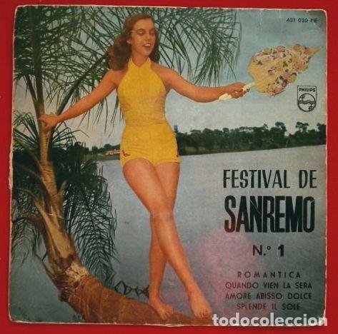Discos de vinilo: FESTIVAL DE SANREMO 1960 (EP) CANCIONES: E VERO - NOI - IL MARE - NOTTE MIA - Funda de otro disco - Foto 1 - 87189244