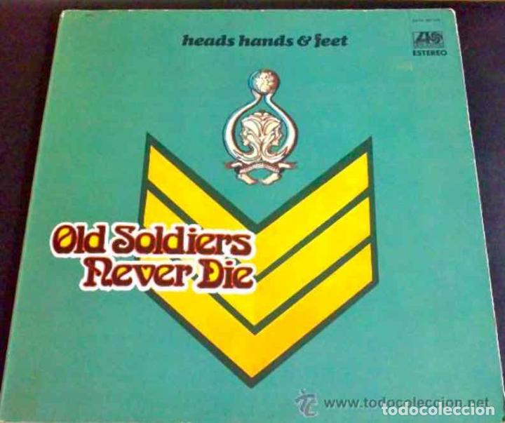 Discos de vinilo: HEADS HANDS & FEET, OLD SOLDIERS NEVER DIE. LP ORIGINAL ESPA&Ntilde;A PORTADA DOBLE Y TEXTOS EN ESPA&Ntilde;OL