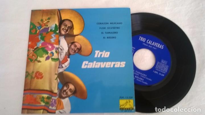Discos de vinilo: TRIO CALAVERAS - CORAZON MEJICANO + 3 - Foto 1