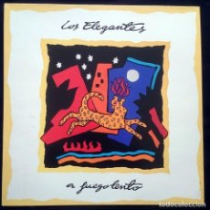 Discos de vinilo: LOS ELEGANTES: A FUEGO LENTO, LP DRO 4D0854. SPAIN, 1991. VG+/VG+. CON HOJA PROMO.. Lote 87413208