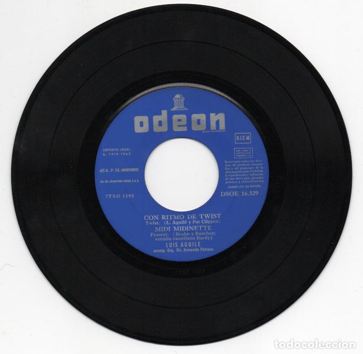 Discos de vinilo: DISCO EP 45 RPM - LUIS AGUIL&Eacute; (ODEON DSOE 16529) - Foto 2