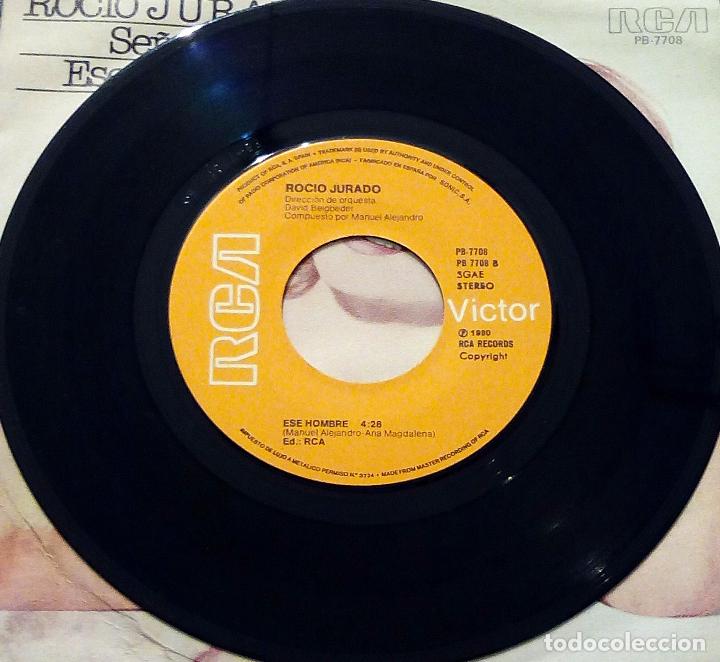 Discos de vinilo: SINGLE ROC&Iacute;O JURADO - SE&Ntilde;ORA - RCA 1980. - Foto 4