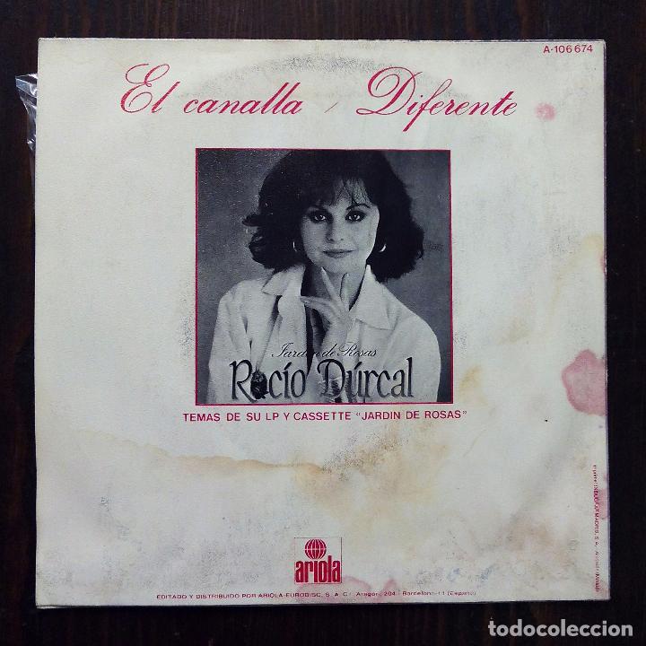 Discos de vinilo: SINGLE ROC&Iacute;O D&Uacute;RCAL - EL CANALLA - ARIOLA 1984. - Foto 2