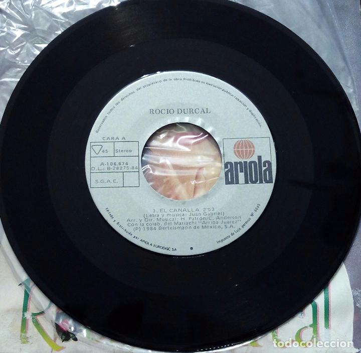 Discos de vinilo: SINGLE ROC&Iacute;O D&Uacute;RCAL - EL CANALLA - ARIOLA 1984. - Foto 4