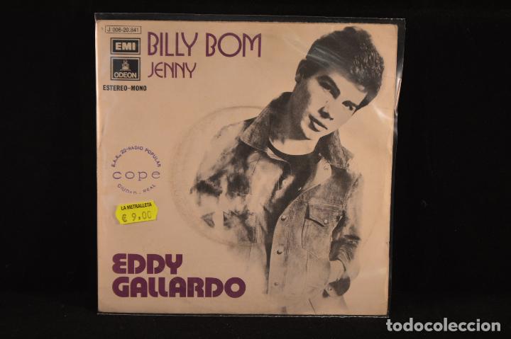 Discos de vinilo: EDDY GALLARDO - BILLY BOM /  JENNY - SINGLE - Foto 1