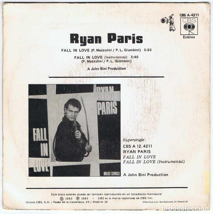 Discos de vinilo: Ryan Paris - Fall in Love (promo 1 tema) - Foto 2