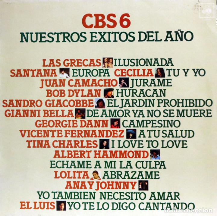 Discos de vinilo: CBS 6 - NUESTROS EXITOS DEL A&Ntilde;O (LP) 1976 - Foto 1