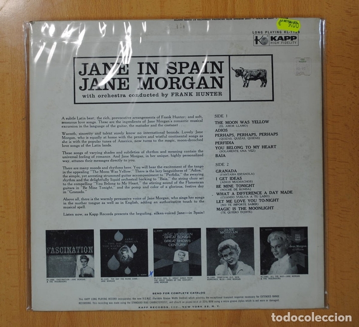 Discos de vinilo: JANE MORGAN - JANE IN SPAIN - LP - Foto 2