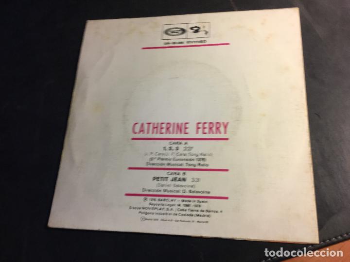 Discos de vinilo: CATHERINE FERRY (1, 2, 3) SINGLE ESPA&Ntilde;A (EPI7) - Foto 3