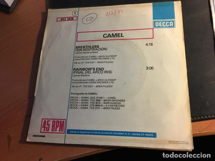 Discos de vinilo: CAMEL  LOTE 2 SINGLE ESPA&Ntilde;A (EPI7) - Foto 5
