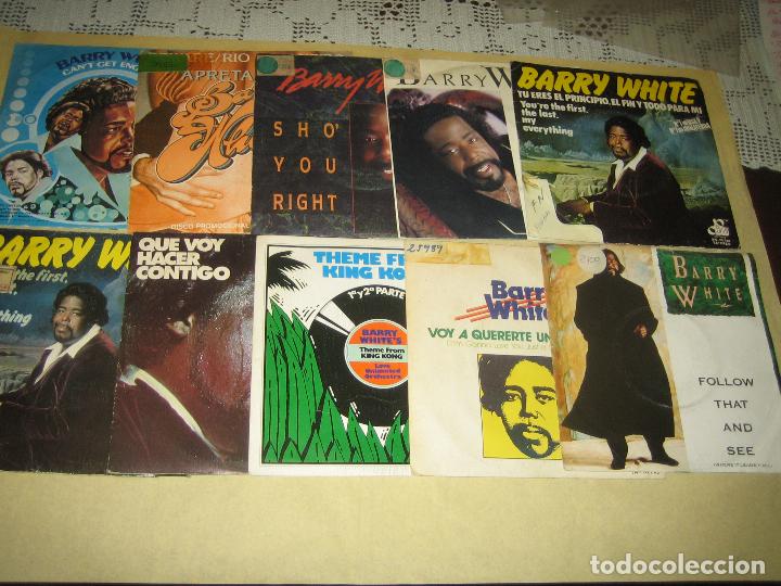 Discos de vinilo: BARRY WHITE - LOTE DE 10 SINGLES - Foto 1