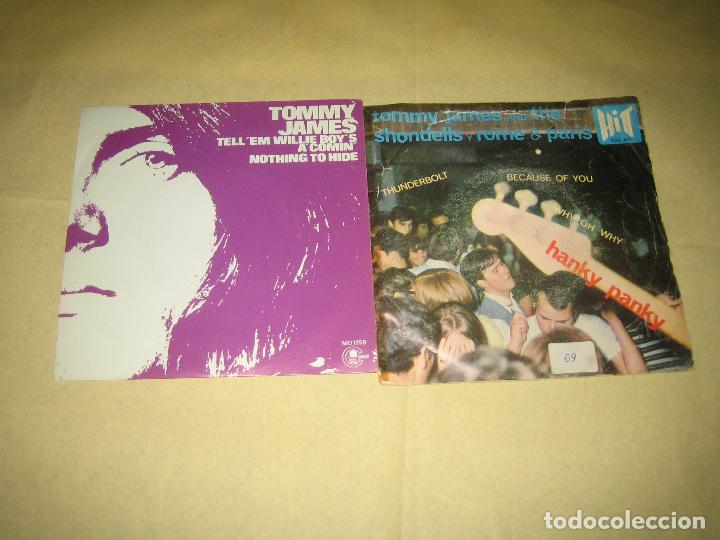 Discos de vinilo: TOMMY JAMES - LOTE DE DOS SINGLES - Foto 1