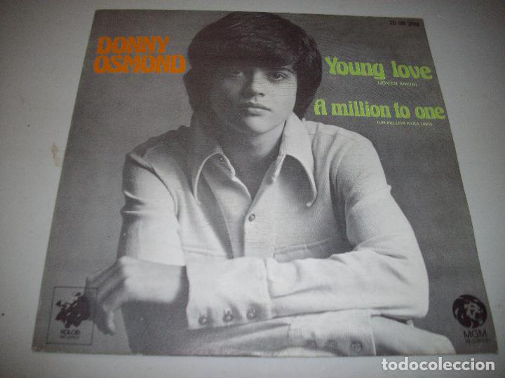 Discos de vinil: disco single donyy osmond  young love - a millions to one