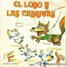 Discos de vinilo: EL LOBO Y LAS CABRITAS - SINGLE VINILO. MOVIEPLAY 1970 + CUENTO. Lote 88318996
