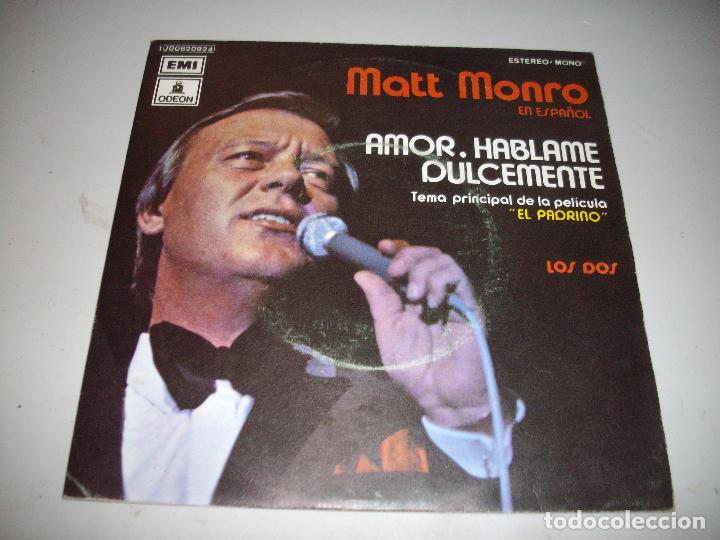 Discos de vinilo: disco single matt monro - amor hablame dulcemente - Foto 1