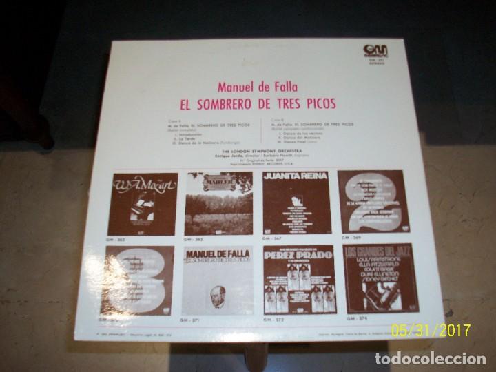 Discos de vinilo: MANUEL DE FALLA-EL SOMBRERO DE TRES PICOS - Foto 2