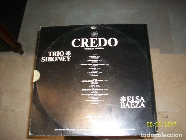 Discos de vinilo: CREDO- TRIO SIBONEY-ELSA BAEZA - Foto 2