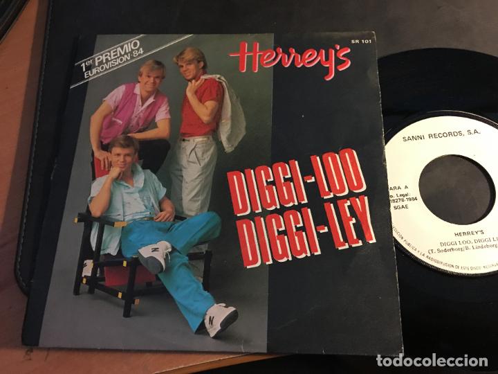 Discos de vinilo: HERREY'S (DIGGI-LOO DIGGI-LEY) SINGLE ESPA&Ntilde;A EUROVISION 1984 (EPI8)
