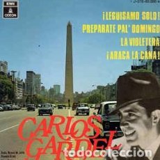 Discos de vinilo: CARLOS GARDEL ACOMP. GUITARRAS. ¡LEGUISAMO SOLO! EP. ODEON 1969.