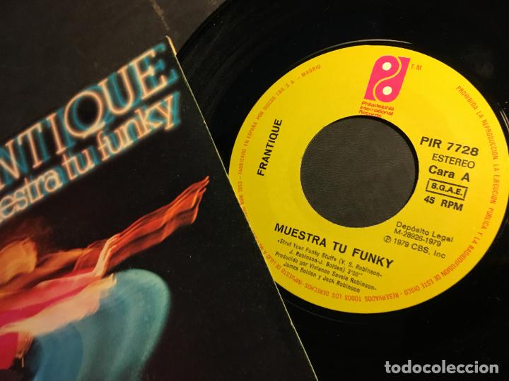 Discos de vinilo: FRANTIQUE (MUESTRA DE FUNKY) SINGLE ESPA&Ntilde;A (EPI8) - Foto 2