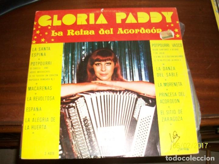 Discos de vinilo: GLORIA PADDY- LA REINA DEL ACORDEON - Foto 1