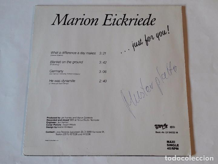 Discos de vinilo: Marion Eickriede - Just For You - 1984 - Foto 2