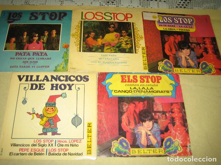 Discos de vinilo: LOS STOP - LOTE DE 5 SINGLES - Foto 1