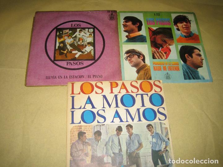 Discos de vinilo: LOS PASOS - LOTE DE 3 SINGLES - - Foto 1