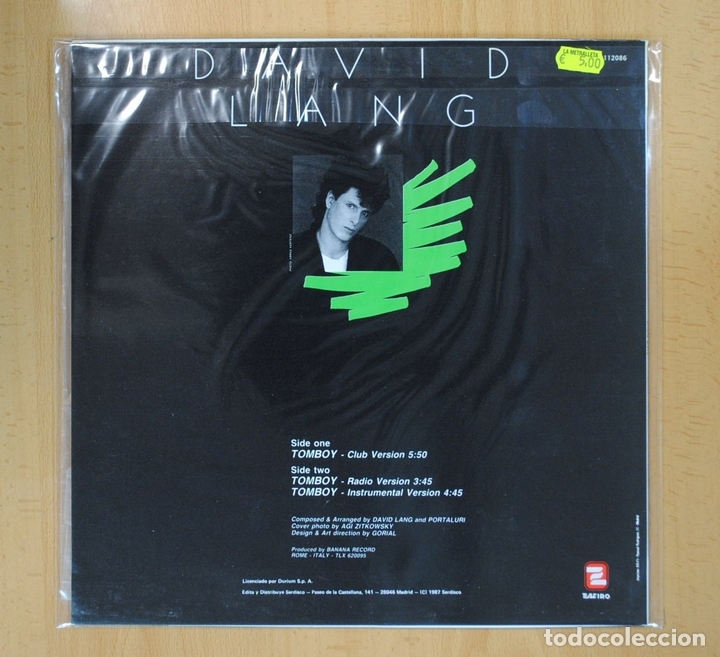 Discos de vinilo: DAVID LANG - TOMBOY - MAXI - Foto 2