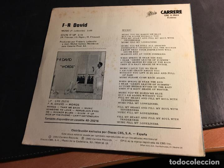 Discos de vinilo: F. R. DAVID (LOTE 4  SINGLE ESPA&Ntilde;A)  (EPI8) - Foto 3