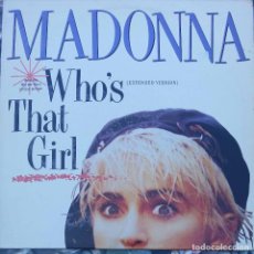 Discos de vinilo: MADONNA, WHO'S THAT GIRL. MAXI SINGLE ESPAÑA 2 TEMAS. Lote 89158856