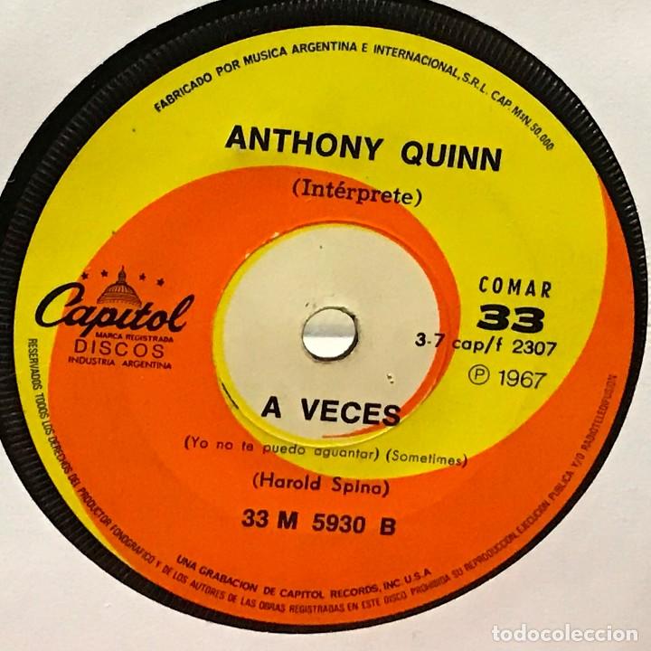 Discos de vinilo: Sencillo argentino de Anthony Quinn año 1967 - Foto 2 - 89226648