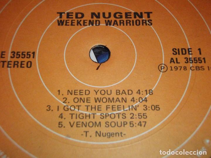 Discos de vinilo: TED NUGENT - WEEKEND WARRIORS 1978 - CANADA LP EPIC - Foto 3