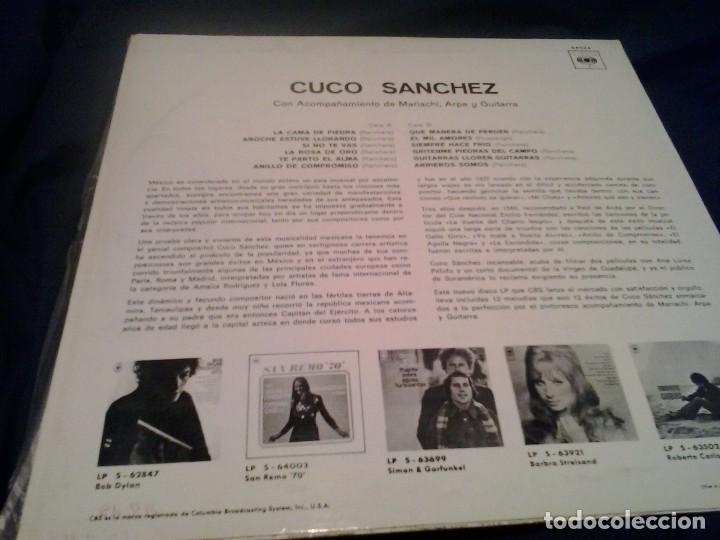 Discos de vinilo: Cuco Sanchez &lrm;&ndash; Con Acompa&ntilde;iento De Mariachi, Arpa Y Guitarra - Foto 2