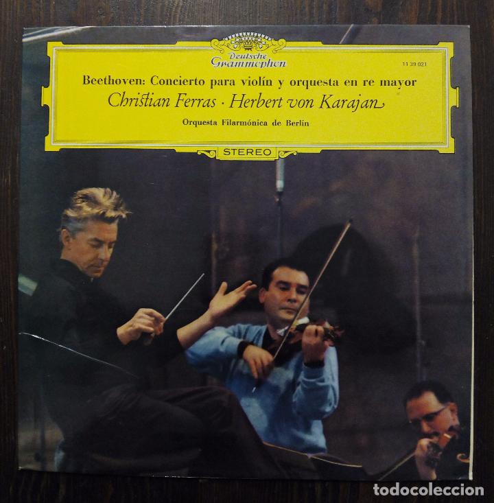 Discos de vinilo: LP BEETHOVEN: CONCIERTO PARA VIOL&Iacute;N Y ORQUESTA EN RE MAYOR - DEUTSCHE GRAMMOPHON 1967.