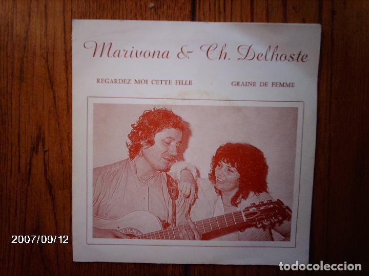 Disques de vinyle: marivona et christian delhoste  -  regardez moi cette fille  +  graine du femme