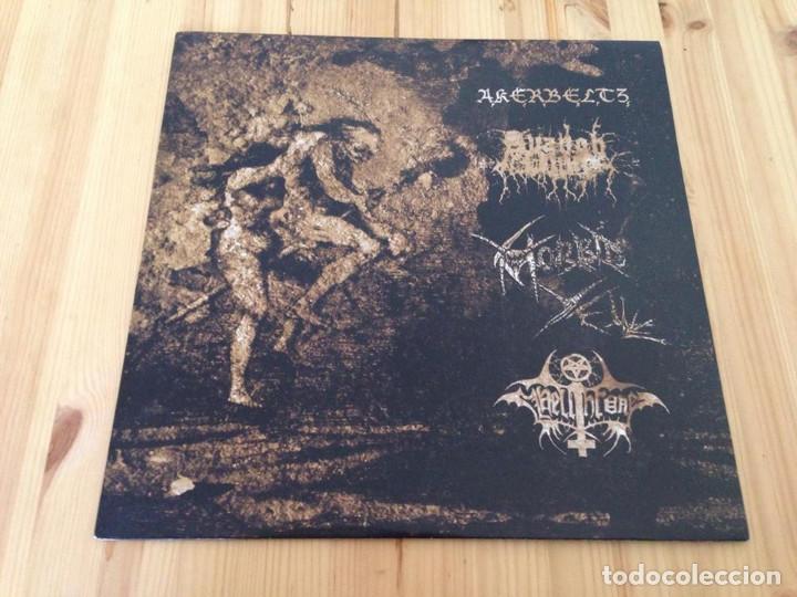 Discos de vinilo: Akerbeltz / Avangh Dh&uuml;r / Morbid Yell / Hellthrone-SPLIT BLACK METAL - Foto 1